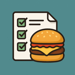 Checklist and burger icon